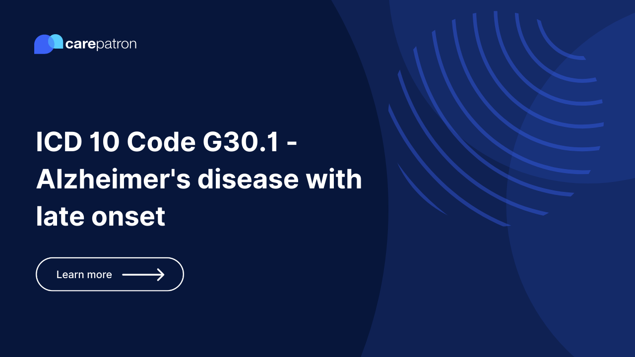 G30.1 Alzheimer's disease with late onset ICD10CM